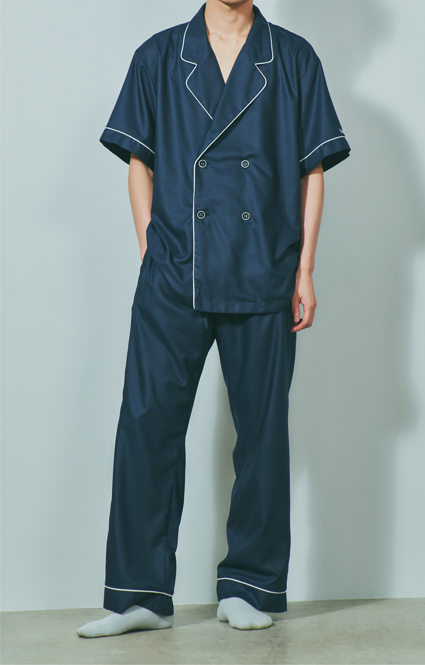 PIPING SOLID(piping solid) long pants
